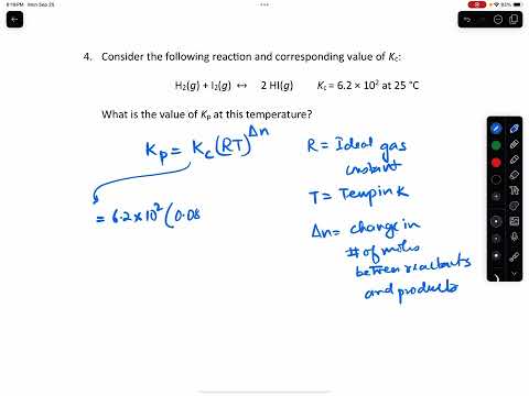 How to calculate Kp when Kc is given