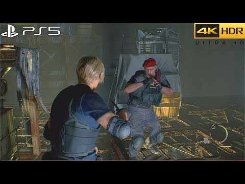 Resident Evil 4 Remake - Leon vs Krauser (PS5) 4K 60FPS HDR Gameplay