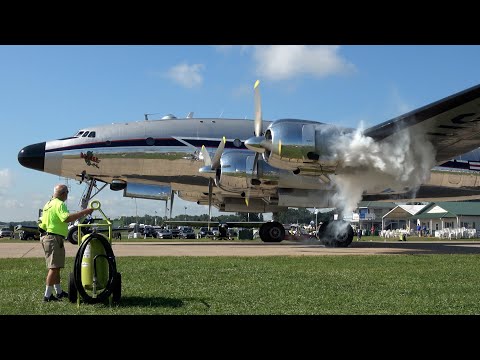 Lockheed VC-121A Constellation Start Up & Takeoff - EAA AirVenture Oshkosh 2025