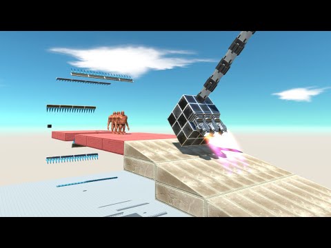 Jet Pack Hammer and Spikes Double Attack - Animal Revolt Battle Simulator
