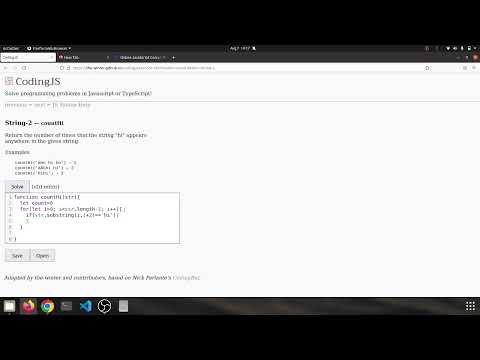 String 2 Counthi Javascript Solution