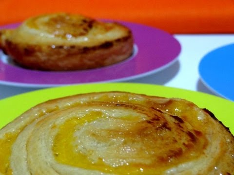 Receta de caracolas de crema pastelera | Receta de caracolas de hojaldre