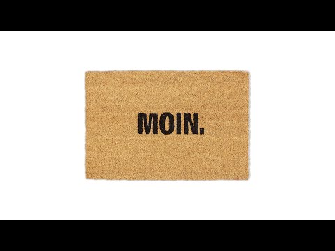 Fußmatte Kokos "Moin." Schwarz - Braun - Naturfaser - Kunststoff - 60 x 2 x 40 cm