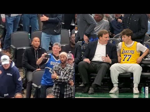 Nico Harrison tries to ignore "Fire Nico" chants and Mavs owner sits with Luka fan 😅