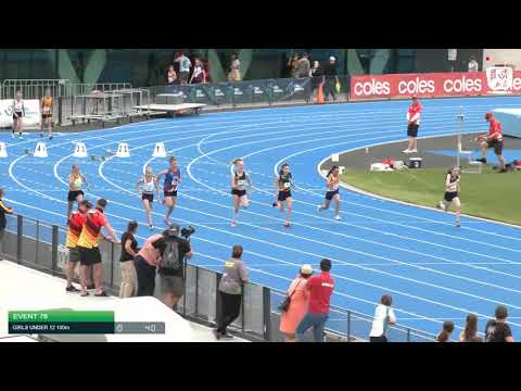 Girls Under 12 100m H5 - 2020 State Combined Events Championships // LAVicTV