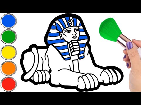 Draw with me Sphinx for kids | New drawing and Coloring ...
