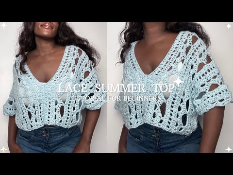 This Crochet Lace Top Is So Easy, It’s Addictive 😍 | 2-Rectangle Summer Tee & Blouse for All Sizes
