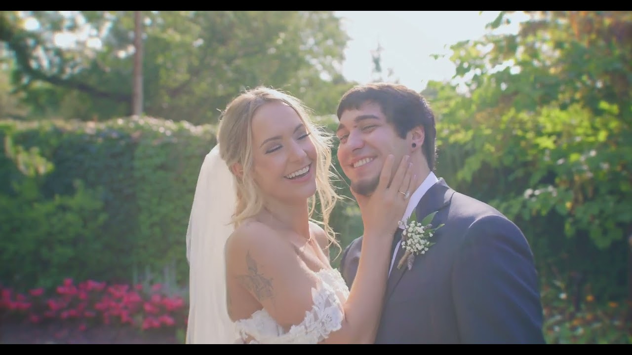 Couple on their wedding day