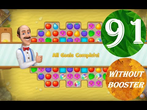 Gardenscapes Level 91 - [14 moves] [2022] [HD] solution of Level 91 Gardenscapes [No Boosters]