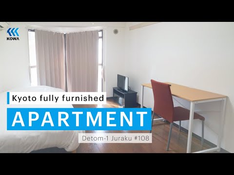 Tour de apartamento totalmente mobiliado, Kyoto, Japão