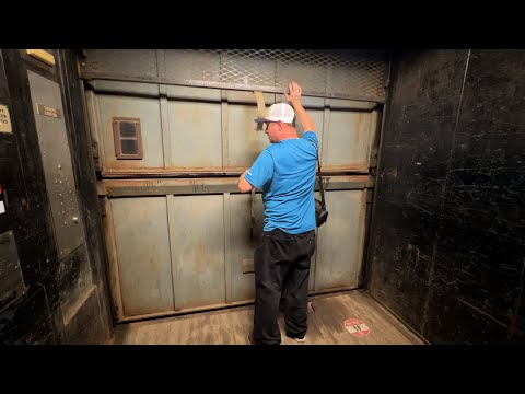 Crappy Westinghouse traction elevator at the Engineering Building at University of Houston.