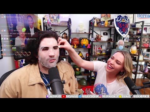 2/2 HasanAbi February 6, 2022 – MIA MALKOVA visits & does Hasans Makeup, British "Hoodies" Foc