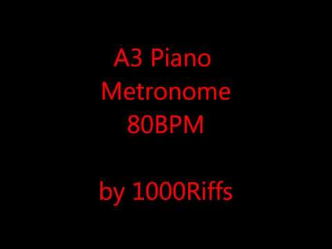 A3 Piano Metronome 80 BPM - Beats Per Minute