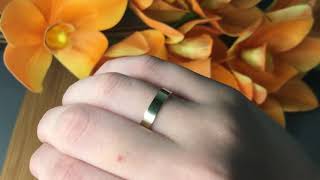 Vídeo de Aliança Reta Ouro 18k 4mm