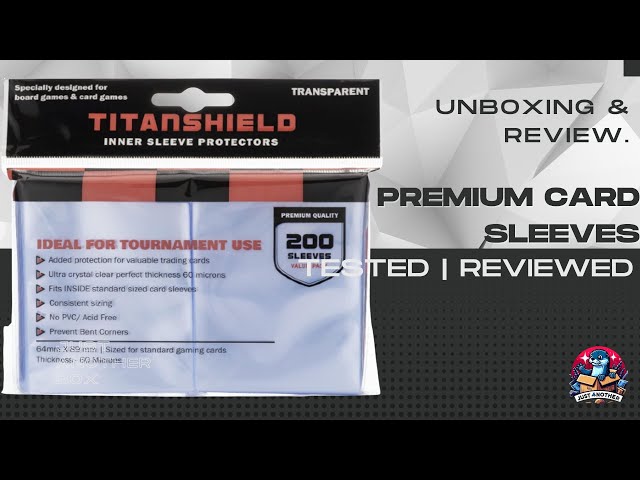 Vídeo relacionado con TitanShield (5 paquetes de 200 s/total 1000 fundas) Protectores de manga interior tamaño perfecto para doble funda MTG cubierta estándar