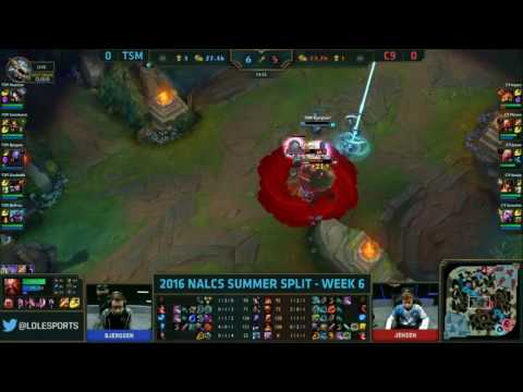 TSM vs C9 Highlights, Game 1 NA LCS Week 6 Day 1 Summer 2016   Team Solomid vs Cloud 9 G1