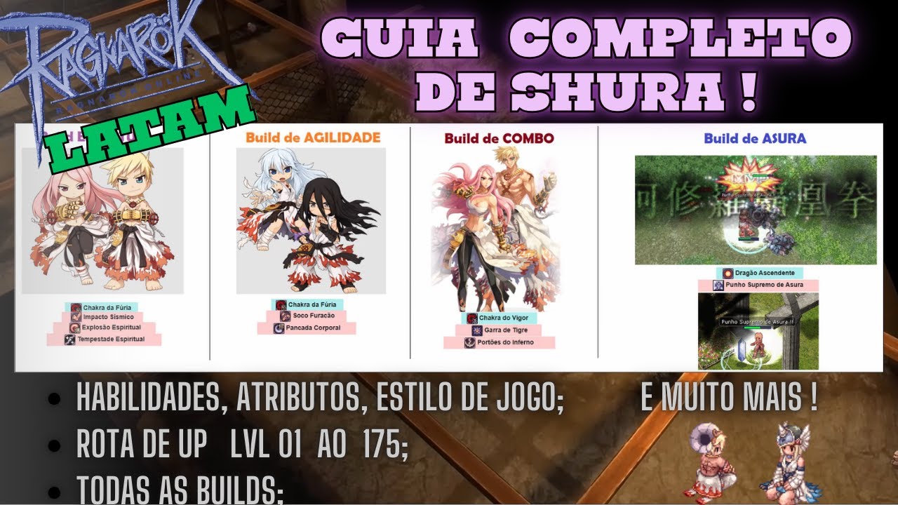 Guia COMPLETO de SHURA | Rota de UP, Builds, Design, e + | Ragnarok Online LATAM ROLATAM | Baruch