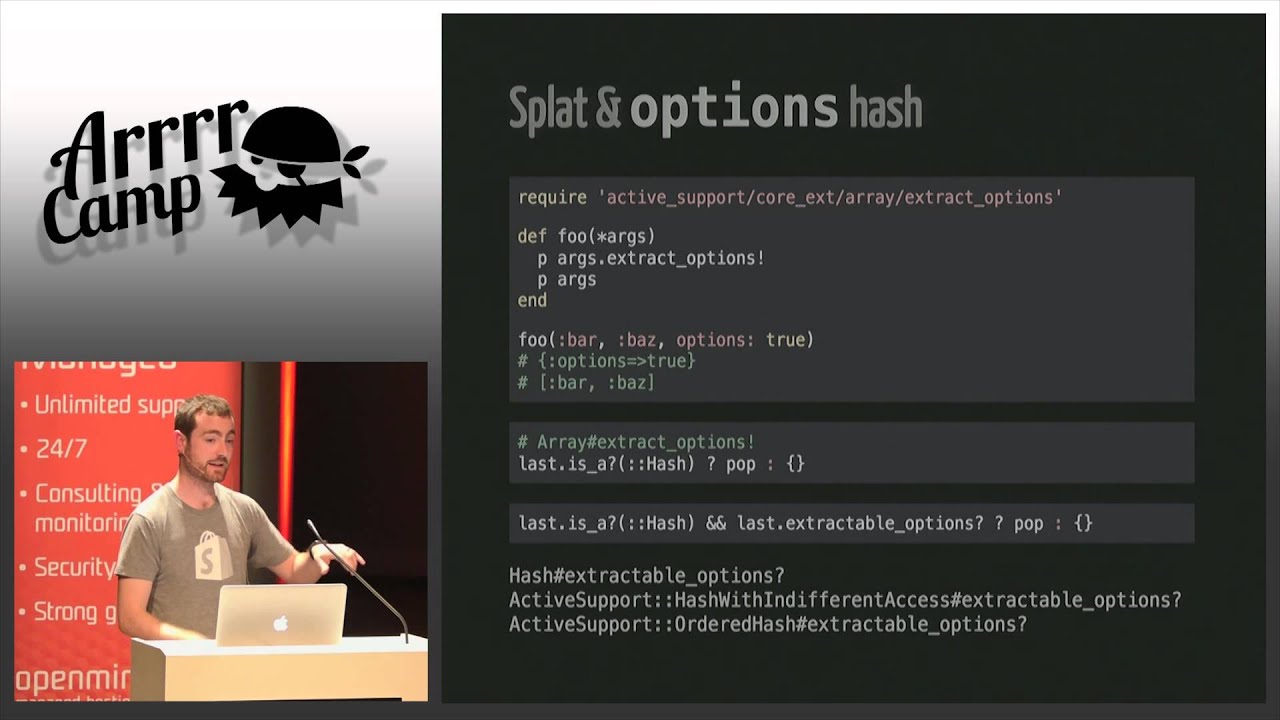 ArrrrCamp 2015 - Ruby keyword args and the options hash, from the parser to the virtual machine