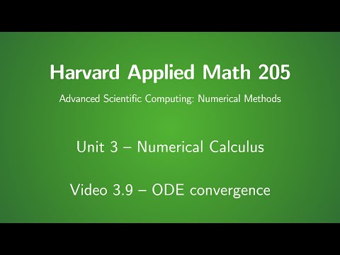 Harvard AM205 video 3.9 - ODE convergence