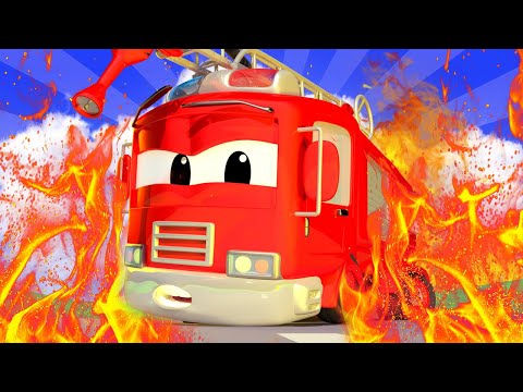 Tom camionul de tractari -  Frank,camionul de pompieri,e prins sub moloz - Desene pentru copii