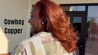 Cowboy Copper Hair Transformation on Natural Hair | Full Color Process 