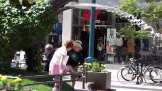 Santa Monica Place and Third Street 3rd Promenade in California