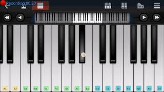 tutorial+half girlfriend love theme+on mobile piano