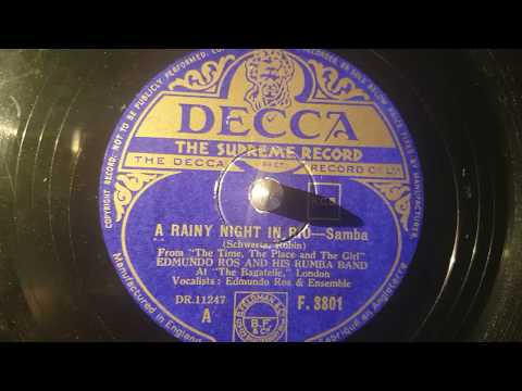 edmundo ros and orchestra - a rainy night in rio - 78 rpm samba