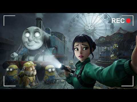 VLOG: Zoey in Thomas Park at Night | Paw Patrol | Minions 🚂🍌😱 | Funny & Creepy