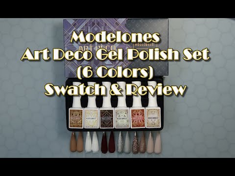 Modelones Art Deco Swatch & Review! 6 GORGEOUS Gel Polishes!
