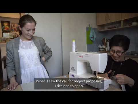 Lena produces textile shopping bags, which help reduce plastic waste in Armenia