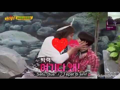 Kim heechul kissing with his girlfriend Jangmi