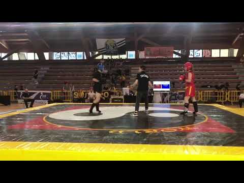 2° Round semifinale Light Sanda Juniores 15/17 anni -65 kg maschile vinto da Mirko (nero)