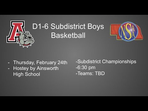 D1-6 Subdistrict Final | HS Boys Basketball| February 24, 2022