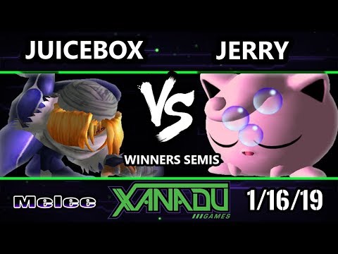 S@X 285 SSBM - Juicebox (Sheik) Vs. Jerry (Jigglypuff)  - Smash Melee Winners Semis