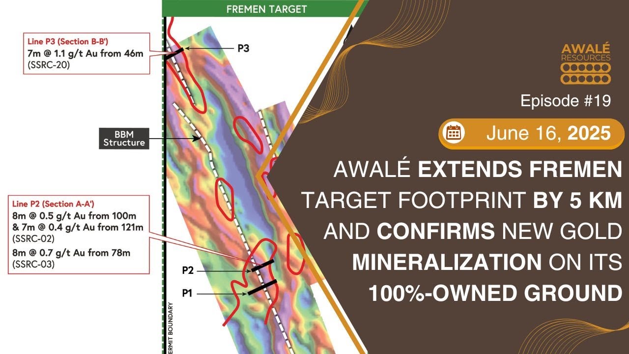 June 16, 2025 - Awalé Extends Fremen Footprint by 5km, Confirms New Gold Mineralization on its 100%-Owned Ground