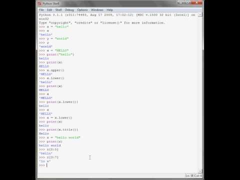 Python Programming Tutorial Prt3 Strings Slicing