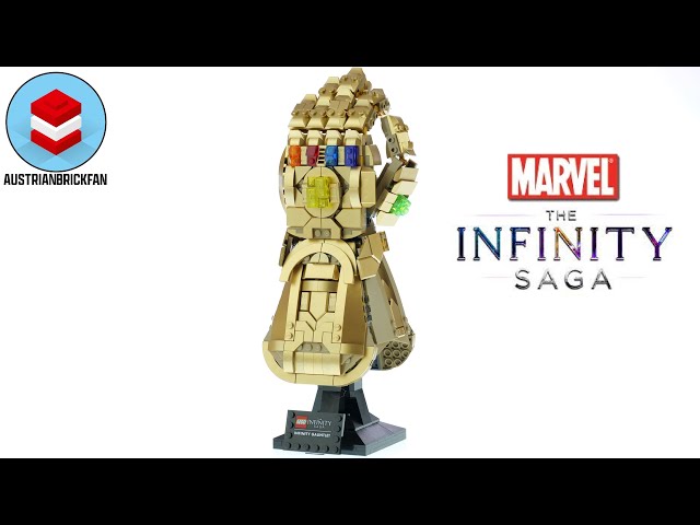 Vídeo relacionado con Lego Marvel Infinity Gauntlet 76191 Collectible Building Kit; Thanos Right Hand Gauntlet Model with Infinity Stones (590 Pieces)