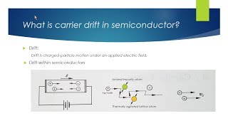 What is carrier drift in semiconductor?