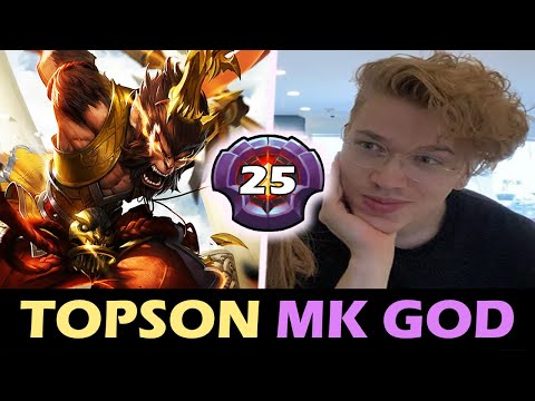 Topson playing his Favorite Hero MONKEY KING with Master Tier Badge DOTA 2