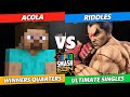 SSC 2023 Winners Quarters - acola (Steve) Vs. Riddles (Kazuya) Smash Ultimate Tournament