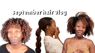 A MONTH IN MY HAIR| Trying new products, new combos and new styles