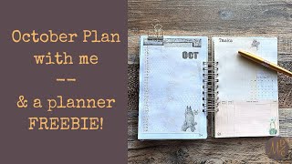 Plan with me in my Junk Journal - October 22 Setup and Weekly spreads - and a FREEBIE!