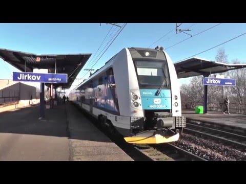 ČD 440.002 - Odjezd vlaku Os 6804 - Jirkov zastávka, 29.1.2016