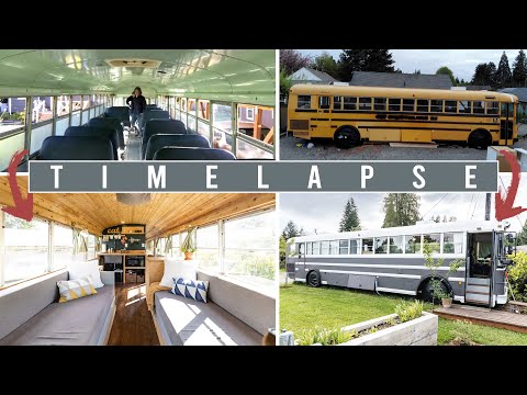 BUS CONVERSION TIMELAPSE FULL BUILD