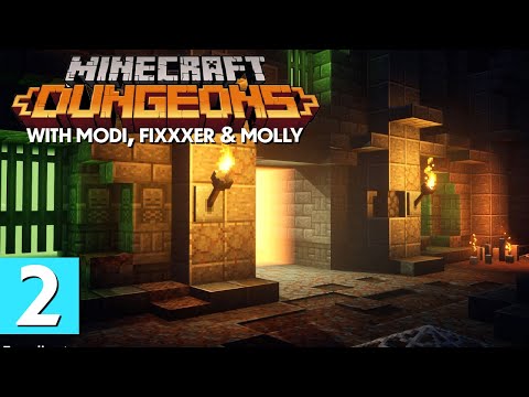Let's Play Minecraft Dungeons (Co-op) // Ep 2 - Creepy Crypt