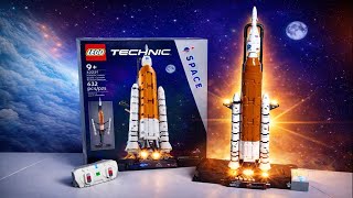How to Build, Motorize and Light up LEGO Technic 42221 NASA Artemis Space Launch System Rocket (4K)