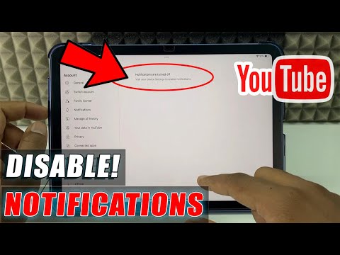 how to disable youtube notifications on ipad?