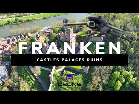 FRANKEN Castles Palaces Ruins | Burgen Schlösser und Ruinen | Drone flight | Germany 4K