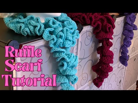 Perfect Scarf to match Ruffle hat | Crochet Ruffle Scarf Tutorial